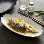 Rock-Shaped Fish Plate - Creative Irregular Edges, Frosted Finish, Elegant Serving Dish for High-End Restaurants & Family Dinners, Durable Plate for Sushi, Seafood & Gourmet Presentation, Sushi Servingware, Natureinspired Design, Quality Tableware, Premium Craftsmanship, Home Chefs