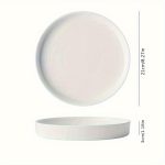 Elegant Japanese-Inspired Ceramic Dinner Plate - Oval, Nordic Luxury White Serving Tray for Steak & Western Cuisine