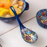 2pcs Bohemian Ceramic Spoon Set, Large Home-Size Soup Spoon, Ramen Spoon, Miso Spoon, Dumpling Spoon, Microwave Safe, Oven Safe, Ceramic Spoon, Ceramic Spoon Set, Soup Spoon, Soup Spoon Set