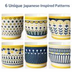 5 Inch Ceramic Bowls Set Of 6, Mixed Pattern Dessert Ice Cream Soup Cereal Snack Rice Chili Salsa Bowls, Microwave & Dishwasher Safe, Lead-Free Tableware
