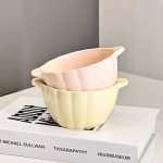 A Ceramic Double-Handled Bowl Shaped Like a Pumpkin, Suitable for Salads, Fruits, Soups, Cereals, Snacks, And Pasta. It'S a Novelty Ceramic Tableware Perfect for Halloween And Christmas, Safe for Ovens, Microwaves, And Dishwashers