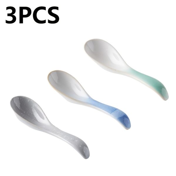 Japanese Hand-Painted Ceramic Spoons, Perfect for Stirring Coffee, Sipping Soup, Or Seasoning; Practical Kitchen Items That Are Both Useful And Aesthetically Pleasing