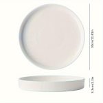 Elegant Japanese-Inspired Ceramic Dinner Plate - Oval, Nordic Luxury White Serving Tray for Steak & Western Cuisine