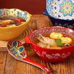 2pcs Bohemian Ceramic Spoon Set, Large Home-Size Soup Spoon, Ramen Spoon, Miso Spoon, Dumpling Spoon, Microwave Safe, Oven Safe, Ceramic Spoon, Ceramic Spoon Set, Soup Spoon, Soup Spoon Set