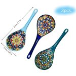 Bohemian Ceramic Spoon Set Home Large Size Kitchen Spoon for Soup, Large Ladle for Serving Soup, Noodle Soup Spoon, Ceramic Spoon, Miso Soup Spoon Dumpling, Microwave And Oven Safe