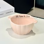 A Ceramic Double-Handled Bowl Shaped Like a Pumpkin, Suitable for Salads, Fruits, Soups, Cereals, Snacks, And Pasta. It'S a Novelty Ceramic Tableware Perfect for Halloween And Christmas, Safe for Ovens, Microwaves, And Dishwashers