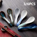 Japanese Hand-Painted Ceramic Spoons, Perfect for Stirring Coffee, Sipping Soup, Or Seasoning; Practical Kitchen Items That Are Both Useful And Aesthetically Pleasing