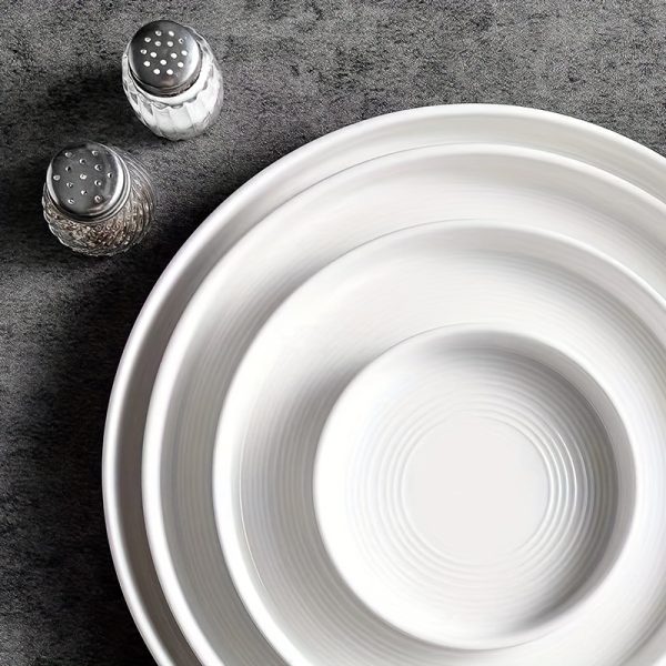 Elegant Japanese-Inspired Ceramic Dinner Plate - Oval, Nordic Luxury White Serving Tray for Steak & Western Cuisine