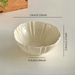 A Beautifully Designed 5-Inch Ceramic Bowl, a New Addition to Home Dining Utensils, Perfect for Light Meals And Oatmeal Breakfasts