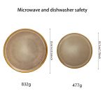 1pc of an 8u002F10 Inch Flat-Bottom Ceramic Plate, Fired in a Kiln And Colored Yellow, Ideal for Serving Dishes Like Desserts, Pasta, Steamed Fish, And Steaks. This Is a High-Quality, Long-Lasting Tableware Suitable for Restaurants
