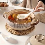 2pcs Ceramic Long-Handled Soup Spoons - Large Capacity, 9-Inch Japanese Blue and White Ceramic Soup Spoons, Suitable for Kitchen and Dining, Durable and Easy-to-Clean Tableware, Dishwasher Safe