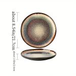Ceramic plates with gradually changing glaze and tableware, irregular ceramic plates, European and American retro ceramic plates, main course plates, Western cuisine, steak, pasta plates