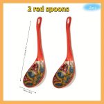 2pcs Bohemian Ceramic Spoon Set, Large Home-Size Soup Spoon, Ramen Spoon, Miso Spoon, Dumpling Spoon, Microwave Safe, Oven Safe, Ceramic Spoon, Ceramic Spoon Set, Soup Spoon, Soup Spoon Set