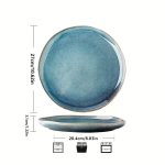 Ceramic plates with gradually changing glaze and tableware, irregular ceramic plates, European and American retro ceramic plates, main course plates, Western cuisine, steak, pasta plates