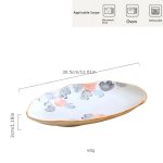 Ceramic Serving Platter Shaped Like a Fish, Measuring 12 Inches, Featuring Floral Designs. It'S a Large, Shallow Dish Suitable for Appetizers, Salads, Desserts, And Snacks, Crafted by Hand And Perfect As a Gift for Tableware Enthusiasts