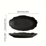 Rock-Shaped Fish Plate - Creative Irregular Edges, Frosted Finish, Elegant Serving Dish for High-End Restaurants & Family Dinners, Durable Plate for Sushi, Seafood & Gourmet Presentation, Sushi Servingware, Natureinspired Design, Quality Tableware, Premium Craftsmanship, Home Chefs