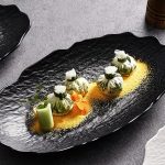 Rock-Shaped Fish Plate - Creative Irregular Edges, Frosted Finish, Elegant Serving Dish for High-End Restaurants & Family Dinners, Durable Plate for Sushi, Seafood & Gourmet Presentation, Sushi Servingware, Natureinspired Design, Quality Tableware, Premium Craftsmanship, Home Chefs
