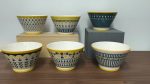 5 Inch Ceramic Bowls Set Of 6, Mixed Pattern Dessert Ice Cream Soup Cereal Snack Rice Chili Salsa Bowls, Microwave & Dishwasher Safe, Lead-Free Tableware