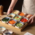 6pcs Bohemian Ceramic Bowl Set - Hand-painted Retro Underglaze Craft, Dishwasher and Microwave Safe - Suitable for Home Kitchen and Restaurant Use and