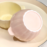 A Ceramic Double-Handled Bowl Shaped Like a Pumpkin, Suitable for Salads, Fruits, Soups, Cereals, Snacks, And Pasta. It'S a Novelty Ceramic Tableware Perfect for Halloween And Christmas, Safe for Ovens, Microwaves, And Dishwashers