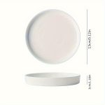 Elegant Japanese-Inspired Ceramic Dinner Plate - Oval, Nordic Luxury White Serving Tray for Steak & Western Cuisine