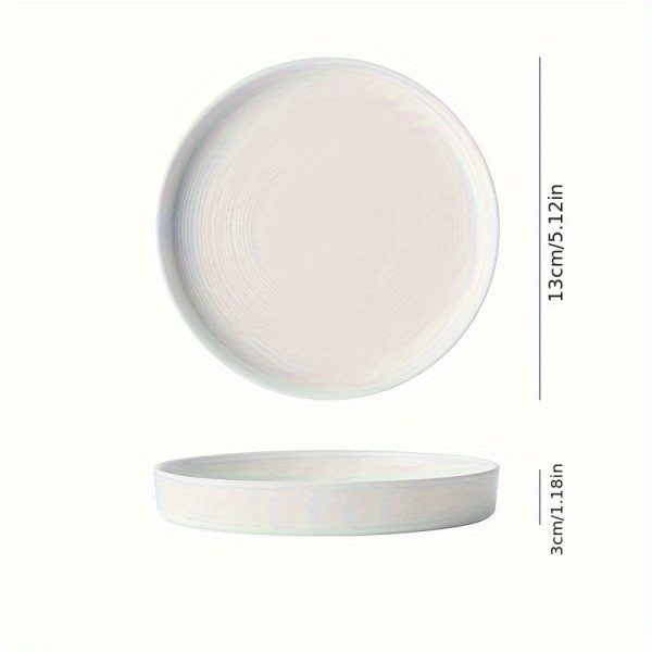 Elegant Japanese-Inspired Ceramic Dinner Plate - Oval, Nordic Luxury White Serving Tray for Steak & Western Cuisine